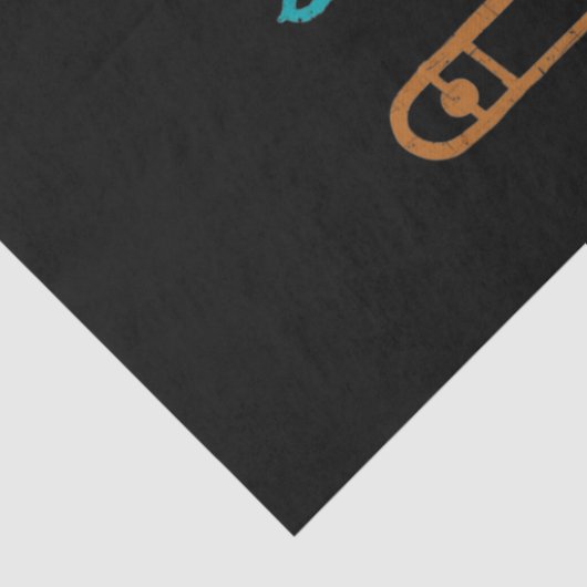 Retro Trombone - Jazz Tissuepapier (Detail)