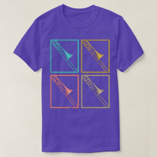 Retro Trombone T-shirt (Design voorkant)