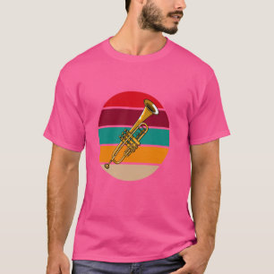 Retro trombonist, concert marcheren band, grappige t-shirt