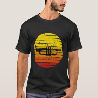  retro trompet jazzmuziek voor trompettist t-shirt