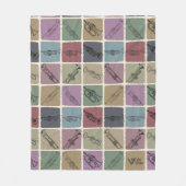 Retro trompet liefhebber deken  trompet gooien (Voorkant)