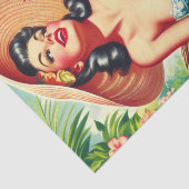 Retro Tropical Beach Pinup Tissuepapier (Detail)