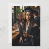 Retro Tropical Brunch Afstuderen Foto Aankondiging (Achterkant)