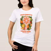 Retro Tropical Citrus Pickleball Vrijgezellenfeest Tri-Blend Shirt (Voorkant)