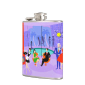 Retro Tropical Cocktail Party Fles Heupfles (Links)