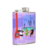 Retro Tropical Cocktail Party Fles Heupfles (Rechts)