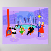 Retro Tropical Cocktail Party Poster (Voorkant)