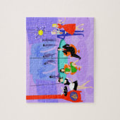 Retro Tropical Cocktail Party Puzzle Legpuzzel (Verticaal)