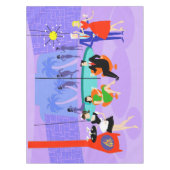 Retro Tropical Cocktail Party Tablecloth Tafelkleed (Voorkant)