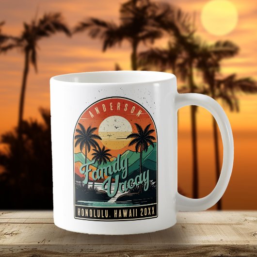 Retro Tropical Family Vacation ID1135 Koffiemok