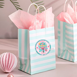 Retro Tropical Flamingo Pickleball Vrijgezellenfee Ronde Sticker