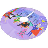 Retro Tropical Holiday Party X-mas Tree Skirt Kerstboom Rok (Gekanteld)