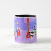 Retro Tropical kerstparty Mok (Midden)