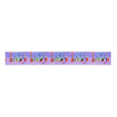 Retro Tropical Kerstparty Ribbon Grosgrain Lint (Voorkant)