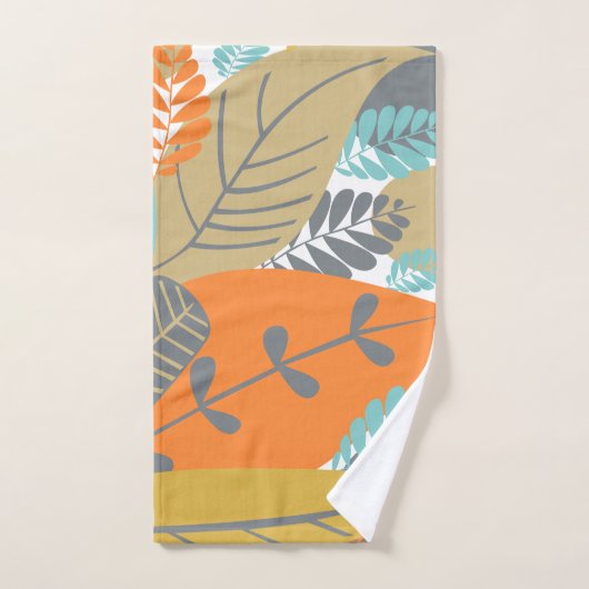 Retro Tropical Leaf Bath Towels mid Century Modern Bad Handdoek (Handdoek)