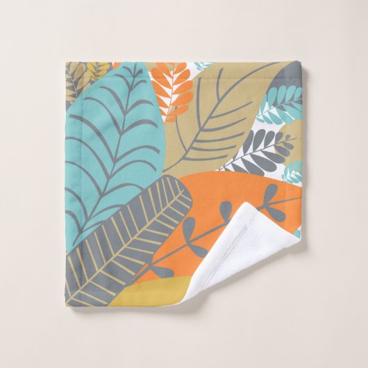 Retro Tropical Leaf Bath Towels mid Century Modern Bad Handdoek (Wasdoekje)