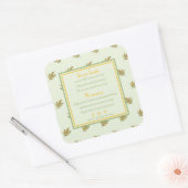 Retro Tropical Leaves Kaars Ingrediënt Terug Label (Envelop)