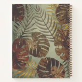 Retro tropical monstera palm leaf 70's zomer notitieboek (Achterkant)