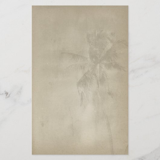 Retro Tropical Palm Tree Papier Stationery (Voorkant)