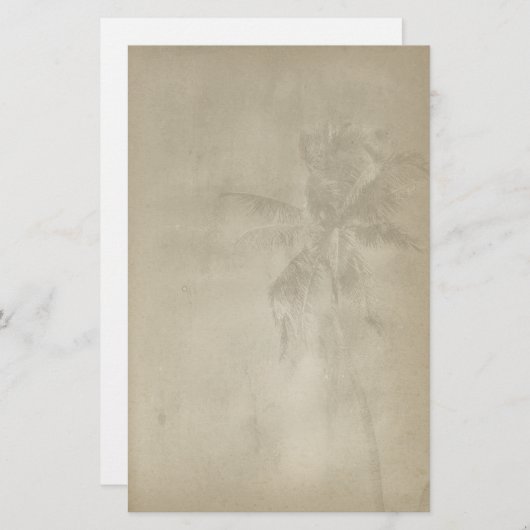 Retro Tropical Palm Tree Papier Stationery (Voorkant / Achterkant)