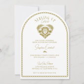 Retro Tropical Palm Tree Pickleball Vrijgezellenfe Kaart (Voorkant)