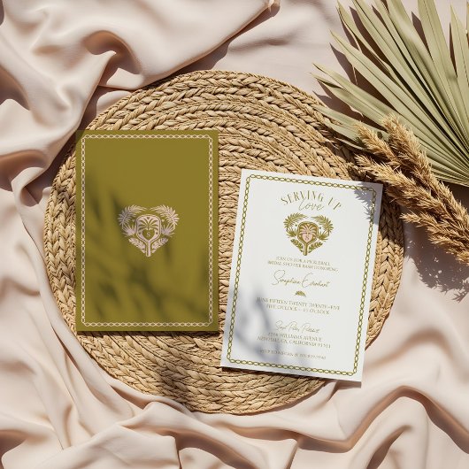 Retro Tropical Palm Tree Pickleball Vrijgezellenfe Kaart