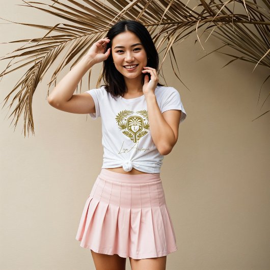 Retro Tropical Palm Tree Pickleball Vrijgezellenfe Tri-Blend Shirt