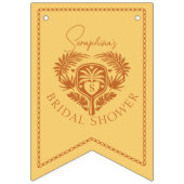 Retro Tropical Palm Tree Pickleball Vrijgezellenfe Vlaggetjes (Eerste vlag)