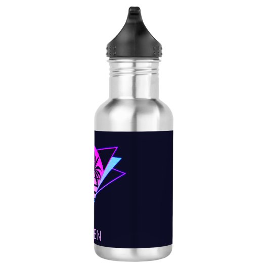 Retro Tropical Palm Trees Geometric Personalized Waterfles (Rechts)