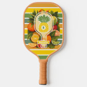 Retro Tropical Pineapple Pickleball Vrijgezellenfe Paddle (Achterkant)
