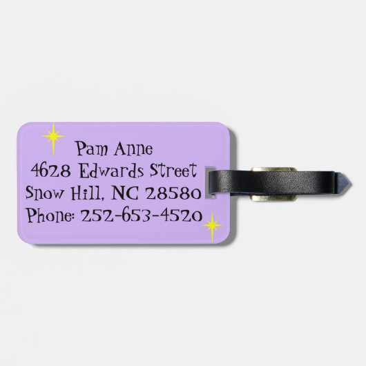 Retro Tropical Vacation Bagagelabel (Achterkant horizontaal)