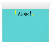 Retro Tropical Vacation Briefkaart (Binenzijde Horizontaal (Onderkant))