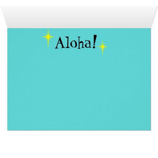 Retro Tropical Vacation Briefkaart (Binenzijde Horizontaal (Onderkant))