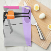 Retro Tropical Vacation Kitchen Towel Theedoek (Quarter Fold)