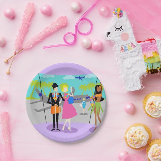 Retro Tropical Vacation Paper Bord (Feest)