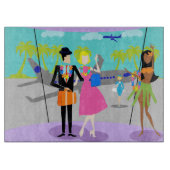 Retro Tropical Vacking Cutting Board Snijplank (Voorkant)