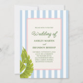 Retro Tropics Modern Coastal Island Wedding Kaart (Voorkant)
