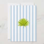 Retro Tropics Modern Coastal Island Wedding Kaart (Achterkant)