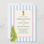 Retro Tropics Modern Coastal Rehearsal Dinner Kaart (Voorkant)