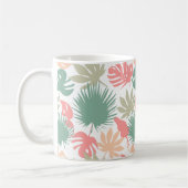 Retro, tropisch, bladeren koffiemok (Links)