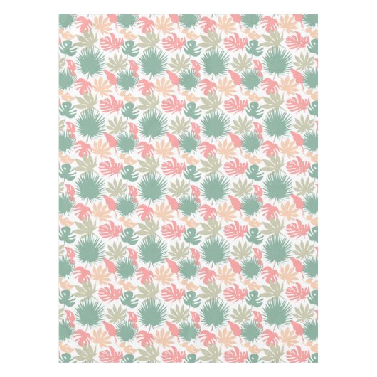 Retro, tropisch, bladeren tafelkleed (Voorkant)