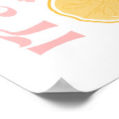 Retro tropisch fruit Zomertijd Ananas Poster (Hoek)