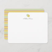  Retro Tropisch Geel Floral Notitiekaartje (Voorkant / Achterkant)