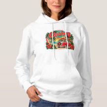 Retro Tropisch Kerststrand Vintage Vakantie