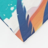 Retro Tropisch Strand Hello Sunshine Fleece Deken (Hoek)