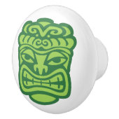 Retro Tropisch Tiki Strand Keramische Knop (Rechts)