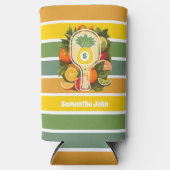 Retro Tropische Ananas Pickleball Bruidsdiner Seltzer Blikjeskoeler (Voorkant)
