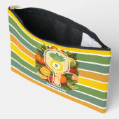 Retro Tropische Ananas Pickleball Bruidsdouche Etui (Open)