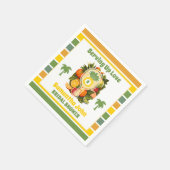 Retro Tropische Ananas Pickleball Bruidsfeest Servet (Hoek)