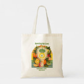 Retro Tropische Ananas Pickleball Bruidsmeisje Tote Bag (Achterkant)